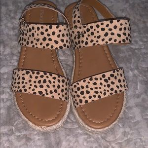 cheetah print platform sandals